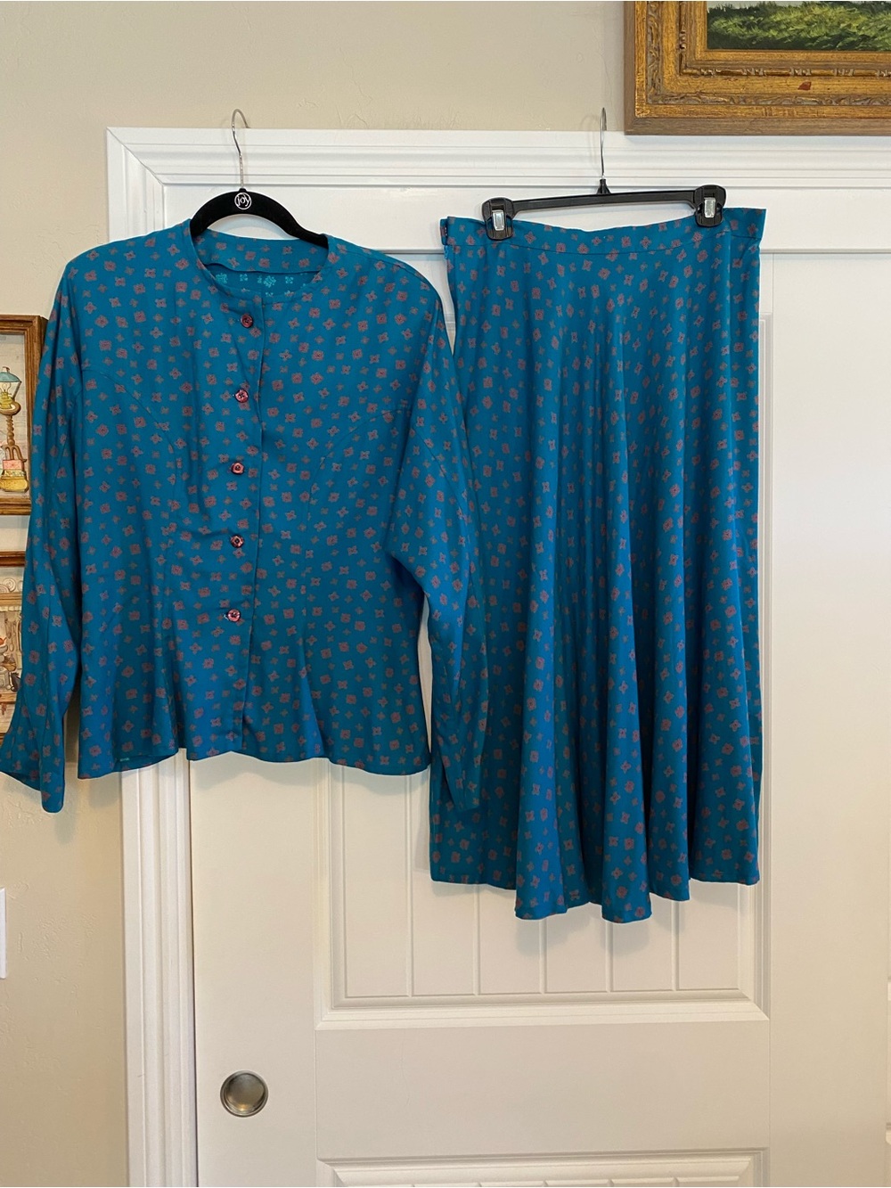Handmade Blouse and Skirt - Women's Two-Piece Set